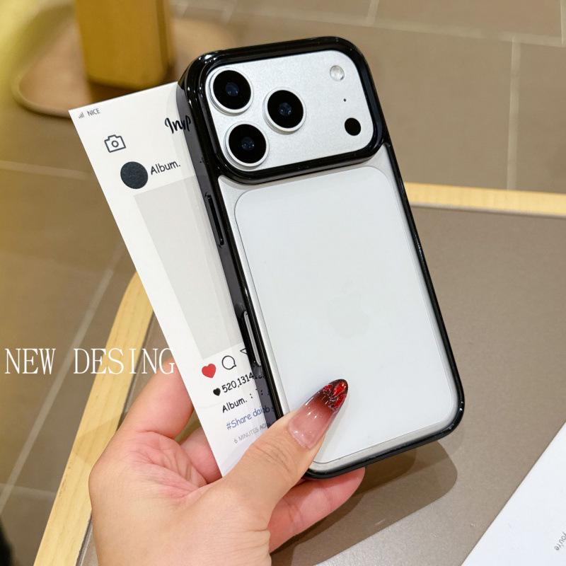 

Two-in-One Transparent Acrylic Phone Case with Resin Groove for iPhone 17 Pro 17 Pro Max