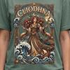 Cliodhna Celtic Goddess Irish Sea Ocean Queen Wave Emblem Mythology Comfort Colors Tee
