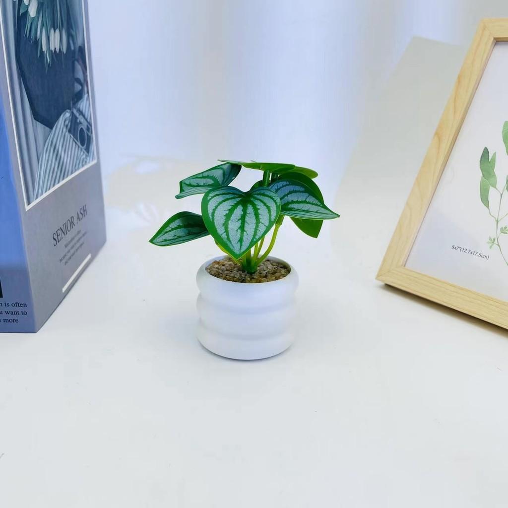 Simulation Leaves 8 Epipremnum Aureum Potted Artificial Plant Ornament Decor