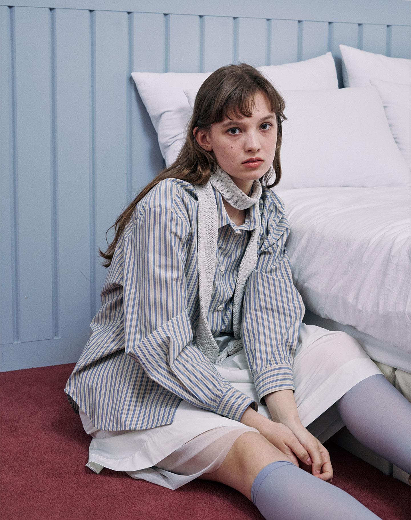 Henit Striped Shirt (Beige)