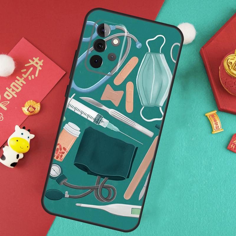 Cartoon Doctor Nurse Case For Samsung Galaxy A34 A54 A14 A15 A25 A35 A55 A53 A33 A13 A52 A32 A12 A51 A71 Cover