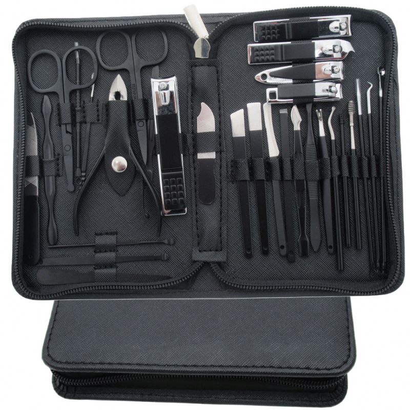 2025 New Hotsale Professional 4-Piece Mini Manicure Set Stainless Steel Nail Kit for Beginners with Leather Case