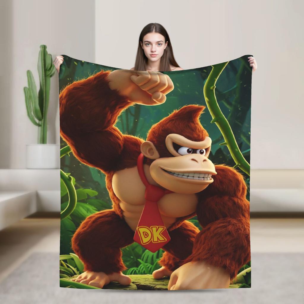 Donkey Kong Spiel Decken Flanell Super Warme Überwurfdecke für Bettdecke Sommer