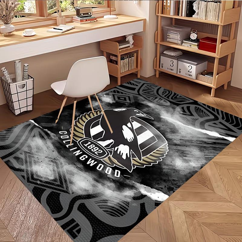 Football Club Print Rug, Washable Floor Carpet, For Entryway Dorm Laundry Room Office Study, Home Decor Birthday Christmas Gift