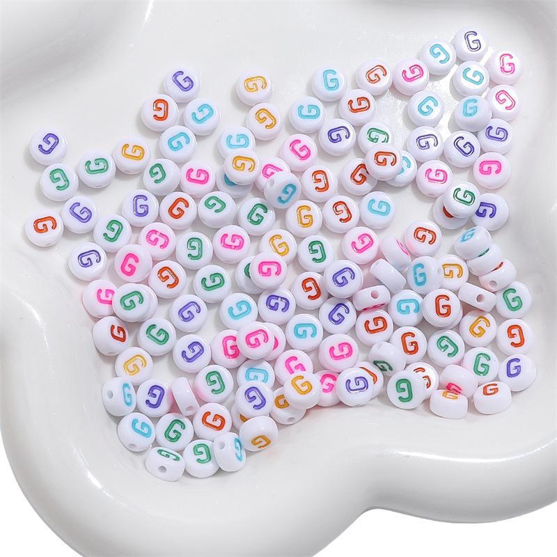 4x7mm Acrylic English Letter Beads for DIY Kids' Educational Jewelry, Bracelets, and Necklaces.