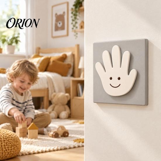 Novelty Wall Switch Protector 3D Printed High Five Light Plate Covers, Decorative Palm Macaron Color Room Decor Cover Plate, Creative Outlet