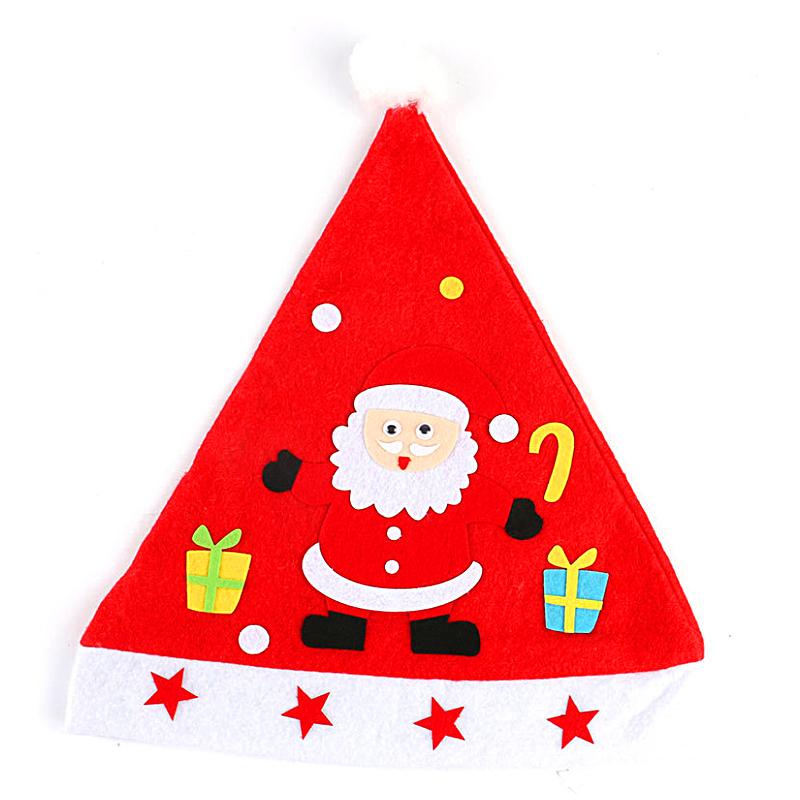 3Pcs/Set Craft Kit Creative Cartoon New Christmas Hat Personality Non-woven Toys Handmade For Children High Quality