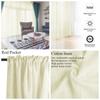 Cotton Linen Sheer Curtains Semi Transparent Voile Rod Pocket Curtains for Bedroom Living Room Light Filtering Window Curtains