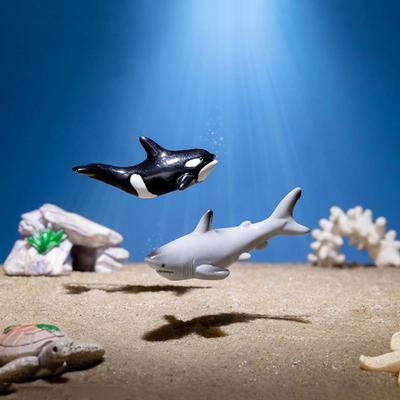 Mini-Aquarium mit süßer Walhai-Schildkröte, für Heimwerker, Mikrolandschaft, simulierte U-Boot-Welttiere, Heim-Desktop-Ornament