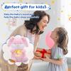 MIAODAM Breathing Stuffed Animal Bunny Plush with Realistic Breathing Action and Lighted Music Perfect for Babies and Kids