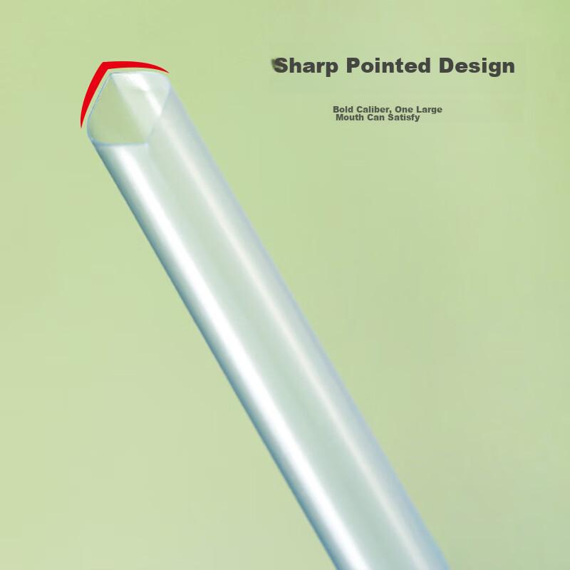 Disposable Thick Milk Tea Straw, Food-Grade, Individually Wrapped, Bent Tip, for Drinking Liquid Food And Porridge
