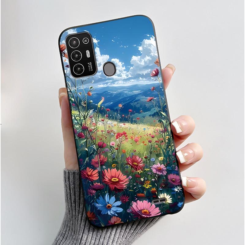 Für ZTE Blade A52 Hülle Für ZTE BladeA52 Rückabdeckung Silikon Weich Schwarz TPU Luxus Drache Niedlich Cool Jungen Mädchen Stoßfänger Handyhülle