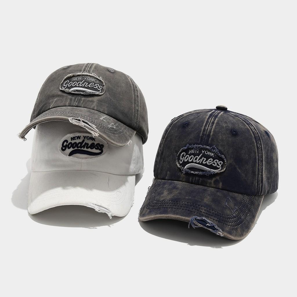 Embroidered Vintage Cotton Baseball Cap With Adjustable Fit For Casual Outdoor Wear