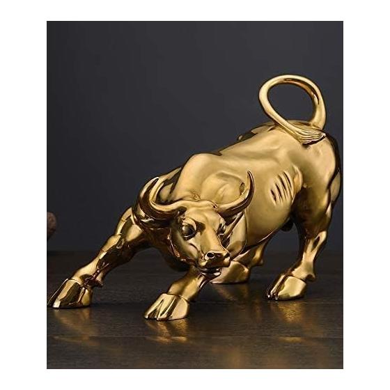 Feng Shui Goods Copper Cow Cow Figurine Wall Street Cow Bronze Statue Twelve Zodiac Copper Amulet Feng Shui Good Luck Figurine Lucky Charms Money