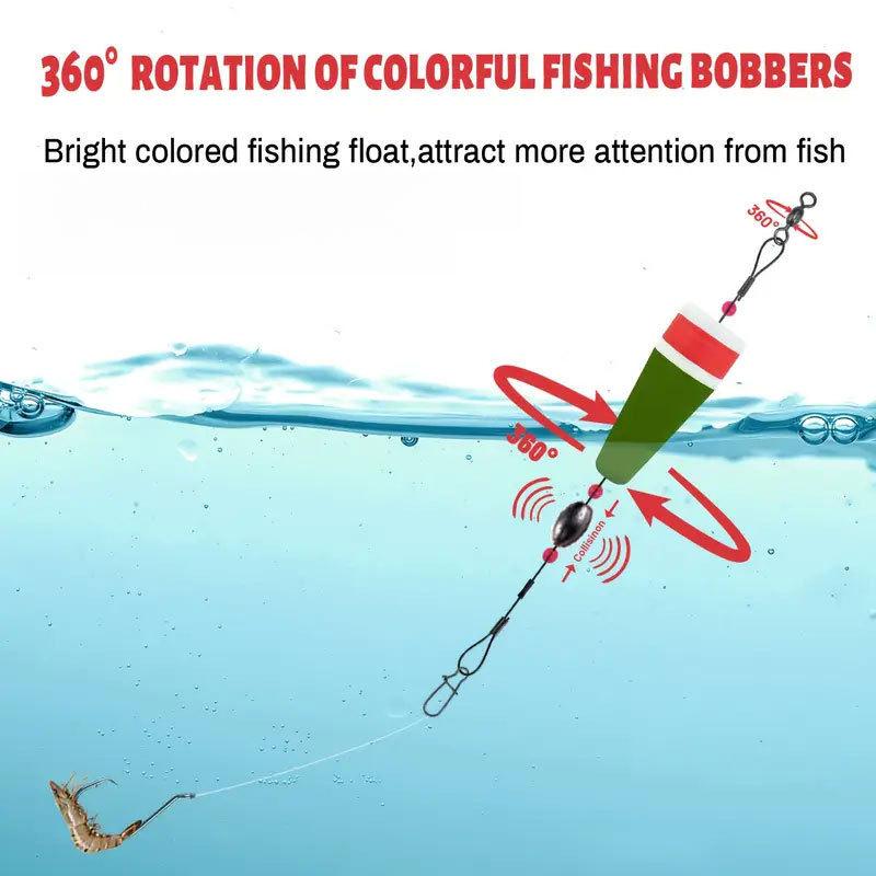 3pcs Thickened Eye-catching Fish Float Sea Fishing Plastic Fishing Bobbers