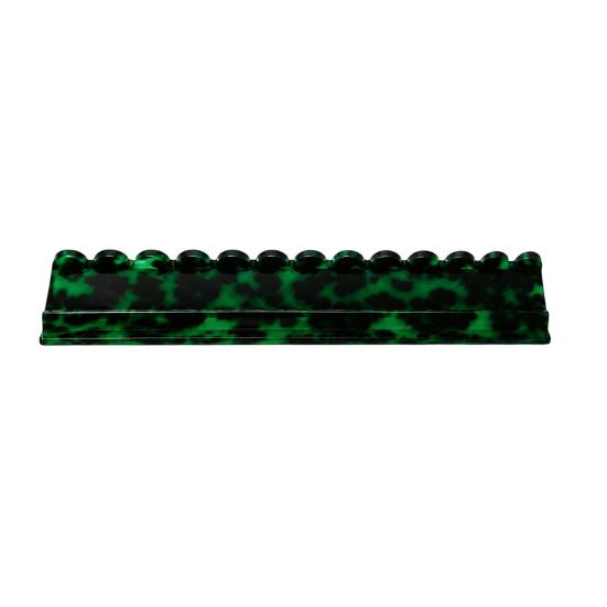1/4Pcs Mahjong Rack with Detachable Magnetic Pusher Scalloped Acrylic Mah Jongg Tile Holder