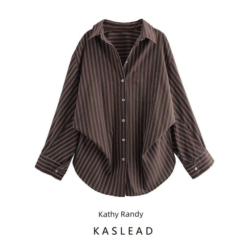 Kaslead New Arrival Women's Fashion Style Fashion Minimalist All-Matching Batwing Sleeve Long Sleeves Shirt 3067106