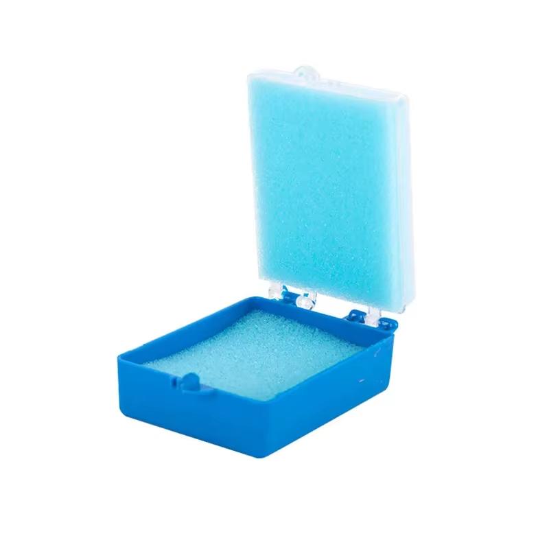 Nigf 50Pcs Denture Storage Box With Sponge Plastic Tooth Container For Dental Implant Teeth Cleaning Tools Dentistry Materials