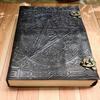 The Big Pentagram Leather Journal, Extra Large Pentagram Leather Notebook, Sketchbook for Artist, Big Spellbook, Cosplay Accessories.