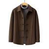 Autumn and Winter Men's Double-sided Cashmere Coat Medium and Short Chinese Woolen Trench Coat Thickened