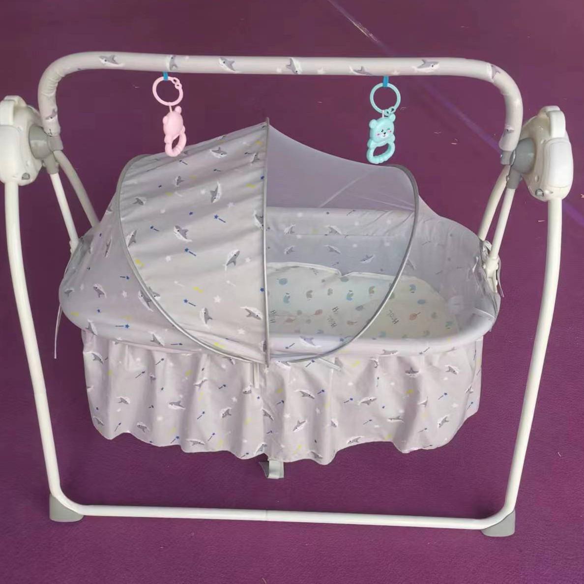 Автоматическая детская успокаивающая качающаяся колыбель-кровать