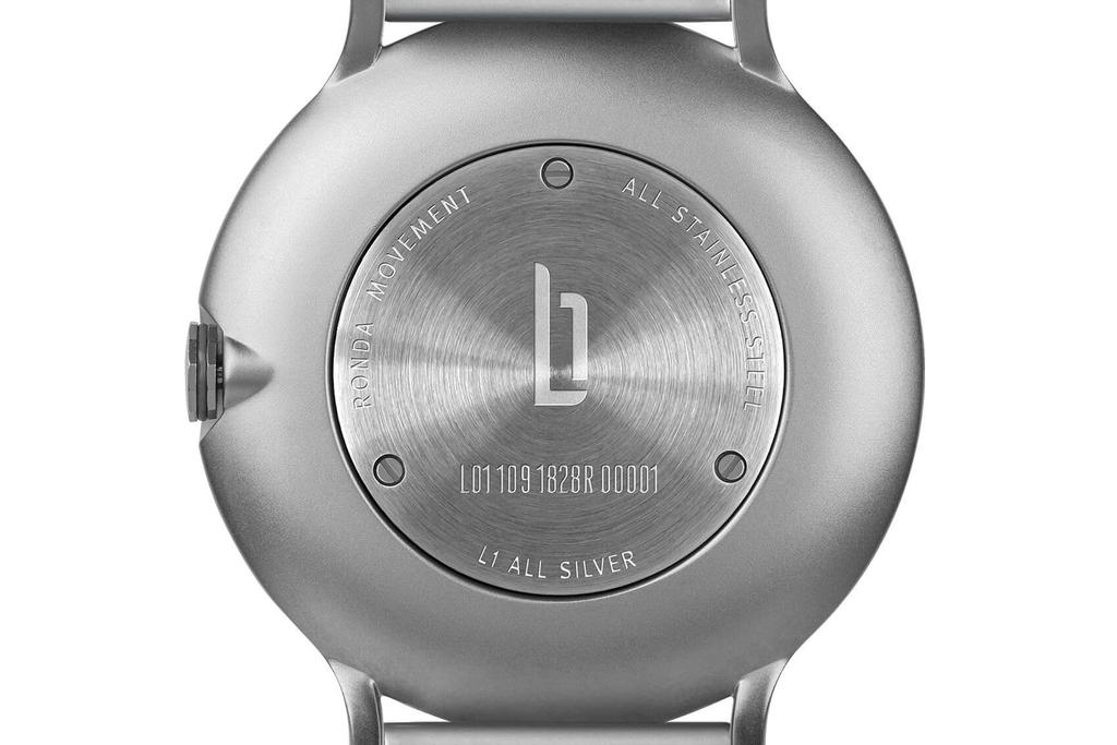 Lilianthal Berlin Men's Silver Watch with Small Seconds, Made in Germany, L01-109-B023A