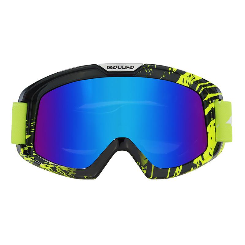 Outdoor mountain off-road vehicle goggles, windproof off-road helmet visor, unisex goggles Black and green framed co