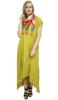 Bimba Women's Cotton Asymmetrical Hem Summer Pockets Dress With Scarf
