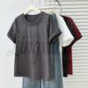 Summer 2026 Plus Size Women's Chic Rhinestone Round Neck Short Sleeve T-shirt