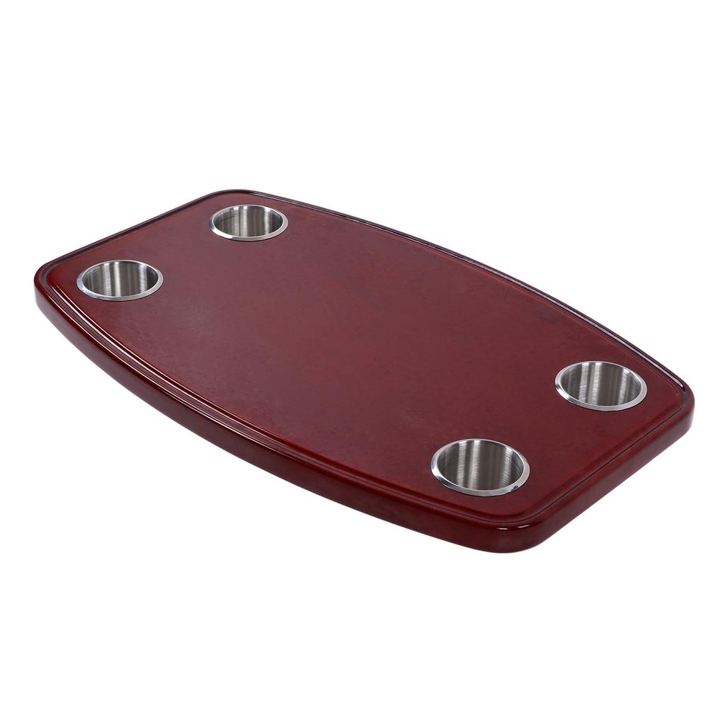 Piano Varnished Oak RV Table Top 600x380x30mm with 4 Cup Holders for Yacht Caravan Camper