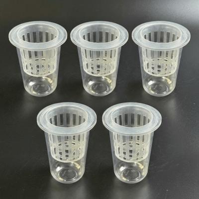 Transparent Plastic Hydroponic Mesh Cups Plant Propagation Vegetable Nursery Plant Nursery Pot Flowerpot Root View Cups
