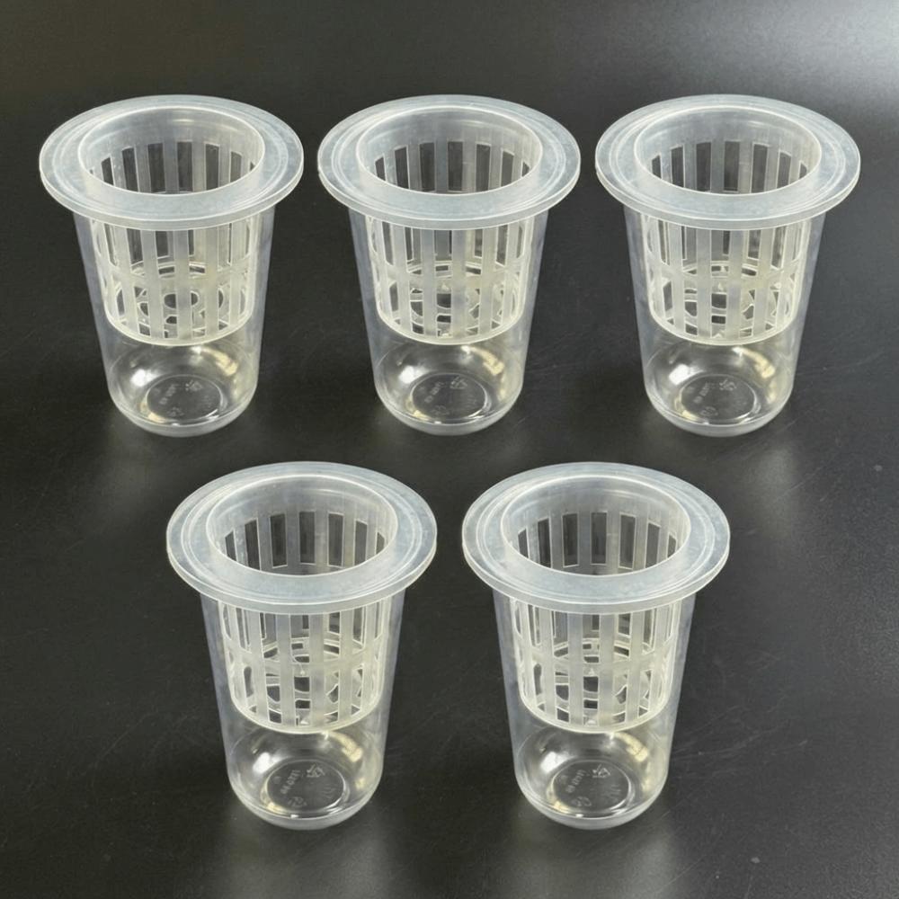 

Transparent Plastic Hydroponic Mesh Cups Plant Propagation Root View Cups Clear Hydroponic Pots Flowerpot Vegetable Nursery