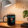 F-Caw-F Chicken Coffee Mug Funny Drinkware Rooster Ceramic Mugs Milk Cup for Tea Coffee Hot Cocoa Juice Cold Drinks Family