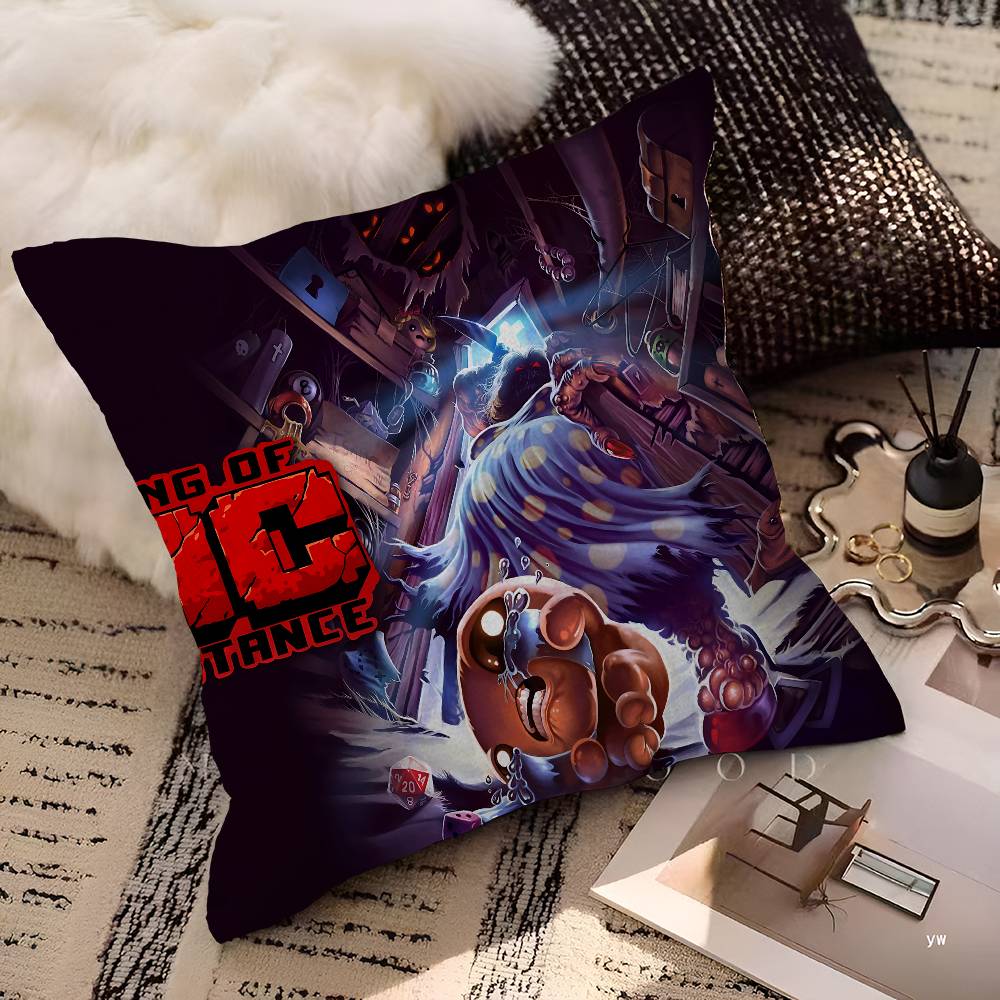 The Binding Of Isaac Cushion Cover Inches Farmhouse Decor Home Throw Pillow Covers For Couch Decorations