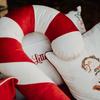 XMAS pillow pattern XM16 | Red candy cane XXL