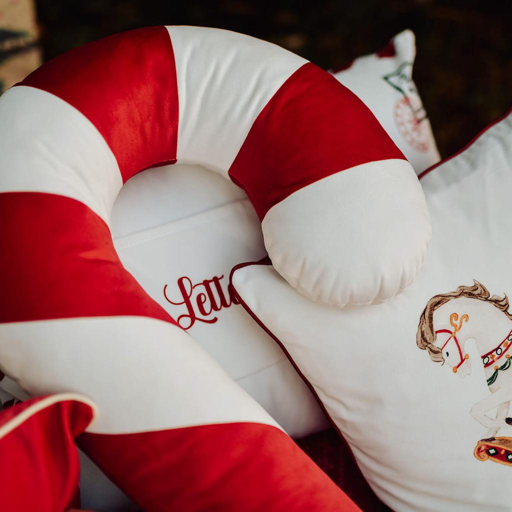 XMAS pillow pattern XM16 | Red candy cane XXL