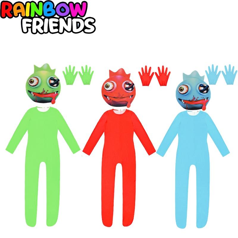 Roblox Rainbow Friends Cosplay Costume Jumpsuit Mask Suit For Kids Party Dress-up
