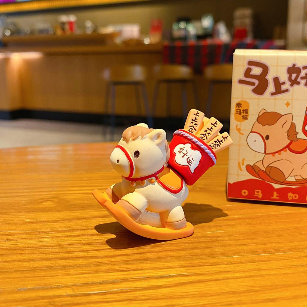 

2026 Zodiac Horse Figurine Cute Horse Statue New Year Gift Desktop Ornament Home Decor