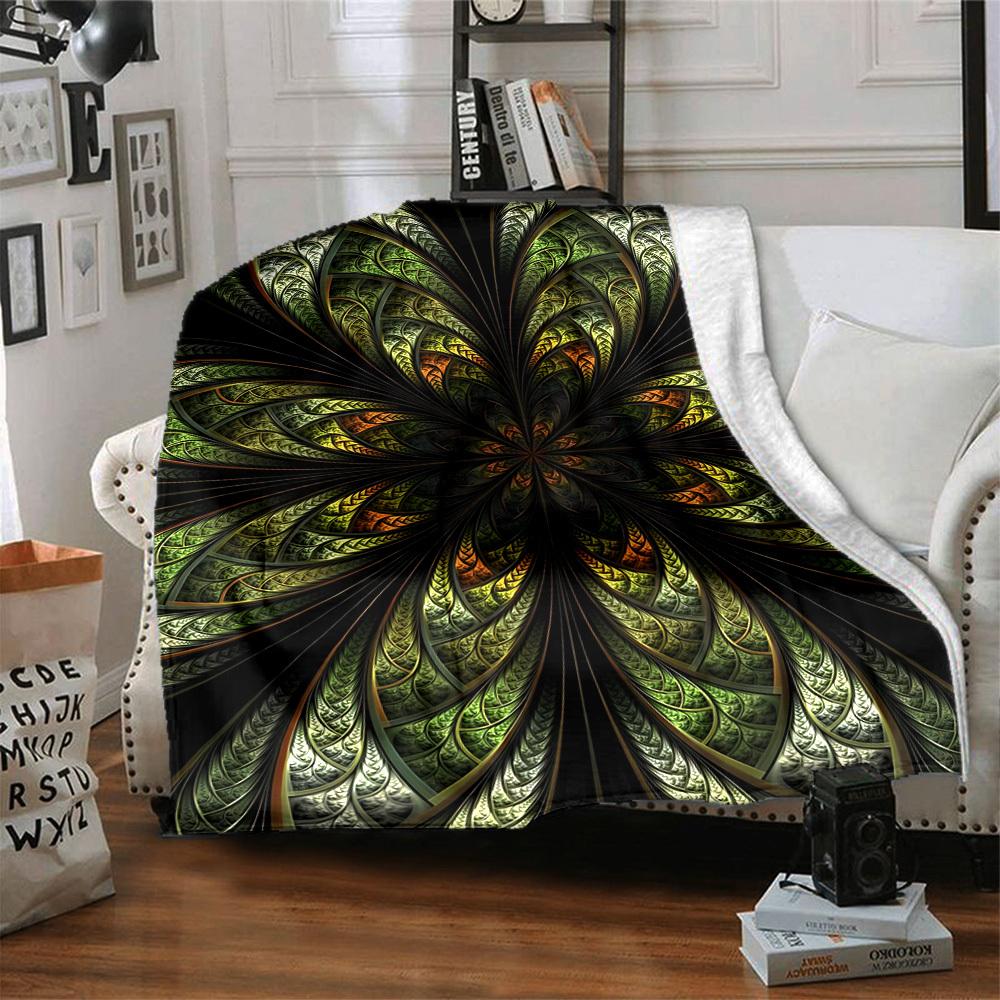 1PC Abstract Pattern Blanket, Throw For Sofa, Bed, Travel, Printing Blanket With Soft And Warm Fabric yy250918162