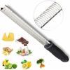 GENNKI Grater, Food Grater, Cheese Grater, Zester, Multifunctional, for Grating Cheese, Lemon, Parmesan, Ginger, Garlic, Chocolate, Vegetables, and Fr