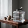 Water Container with Automatic Valve Transparent Square Lid