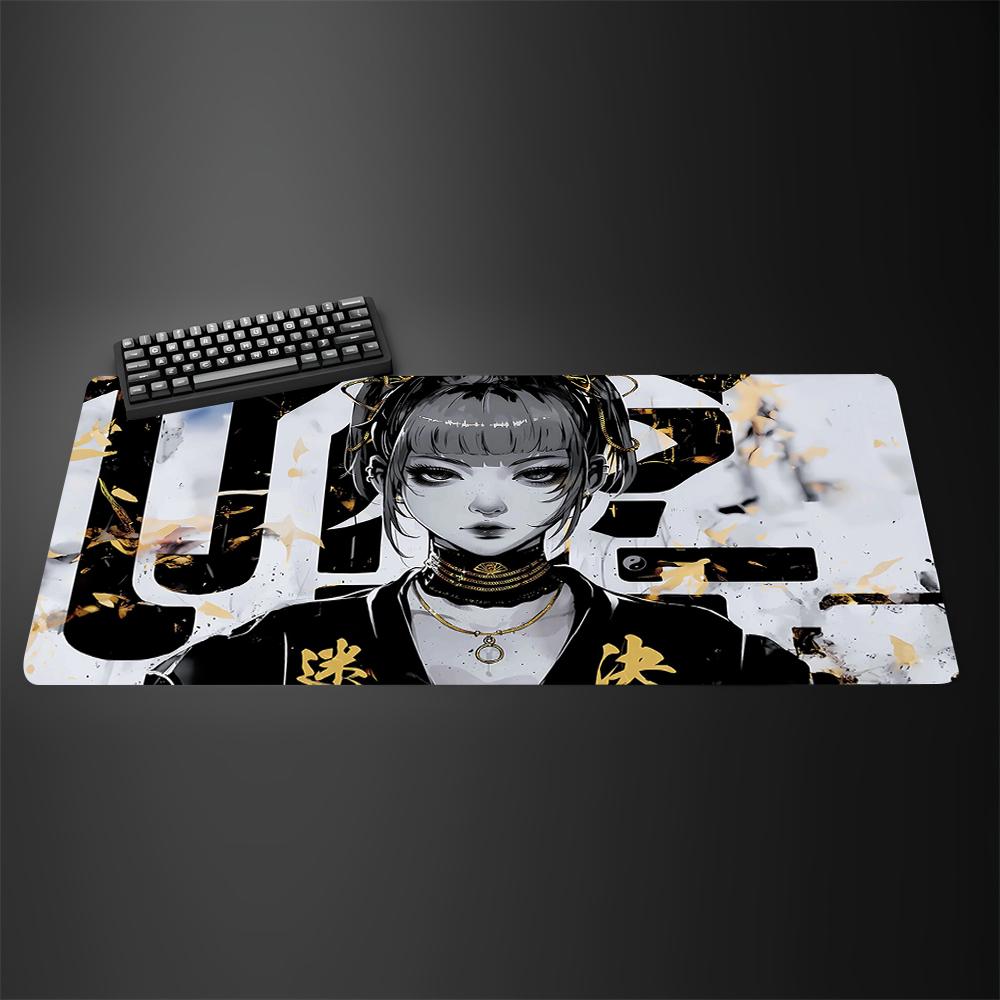 YUki Aim Gaming Mouse Pad NonSlip Mouse Mat Kazemi Anime Large Mousepad Gamer Professional Computer Big Desk Pads Keyboard Mat