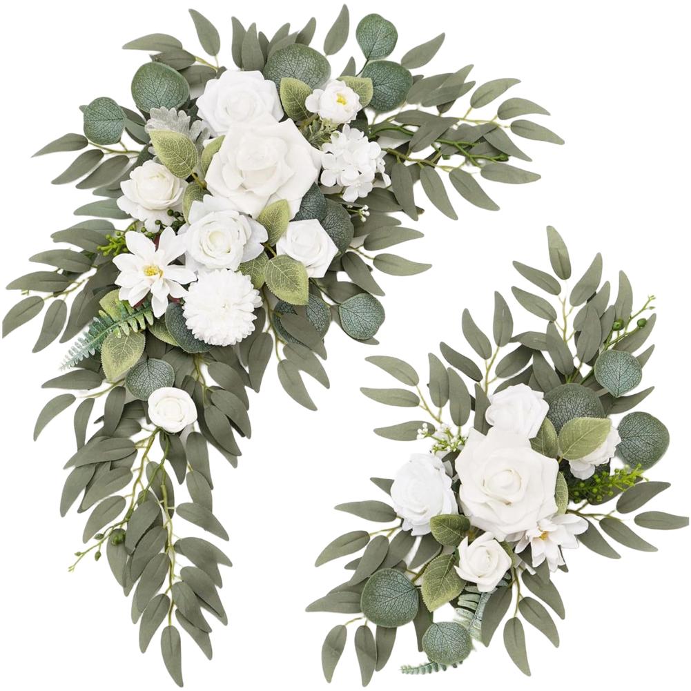 Lifelike Appearance Faux Flower Swag Wedding Sign Swag Bendable Petals