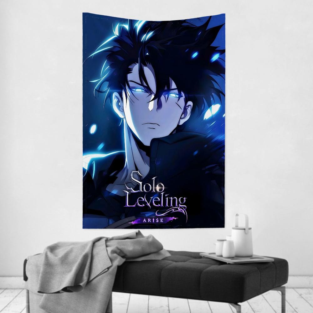 Anime Comics PeripheralsSolo Leveling Tapestry Room Decor Wall Cloth Party Hanging Background Room Decor Baby Room