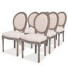 Day and Night - Day and Night Dining Chairs 6 Units Cream Fabric