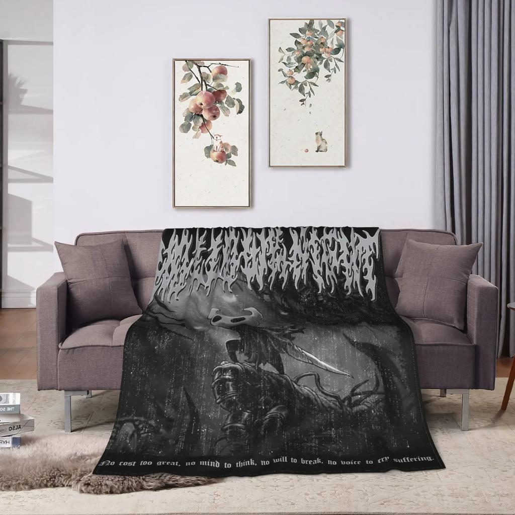 Hollow Knight Silk Song Fran Velvet Blanket for Autumn and Winter Breathable Super Warm Sofa Bed Blanket Warm and Soft Plush Bla