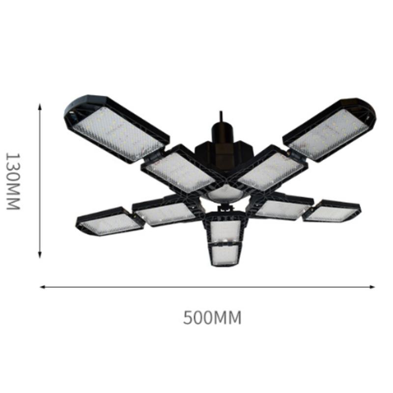 LED Garage Light with 5/8/10 Adjustable Panels Super Bright E27/E26 Ceiling Lighting Work Light for Basement Workshop Warehouse