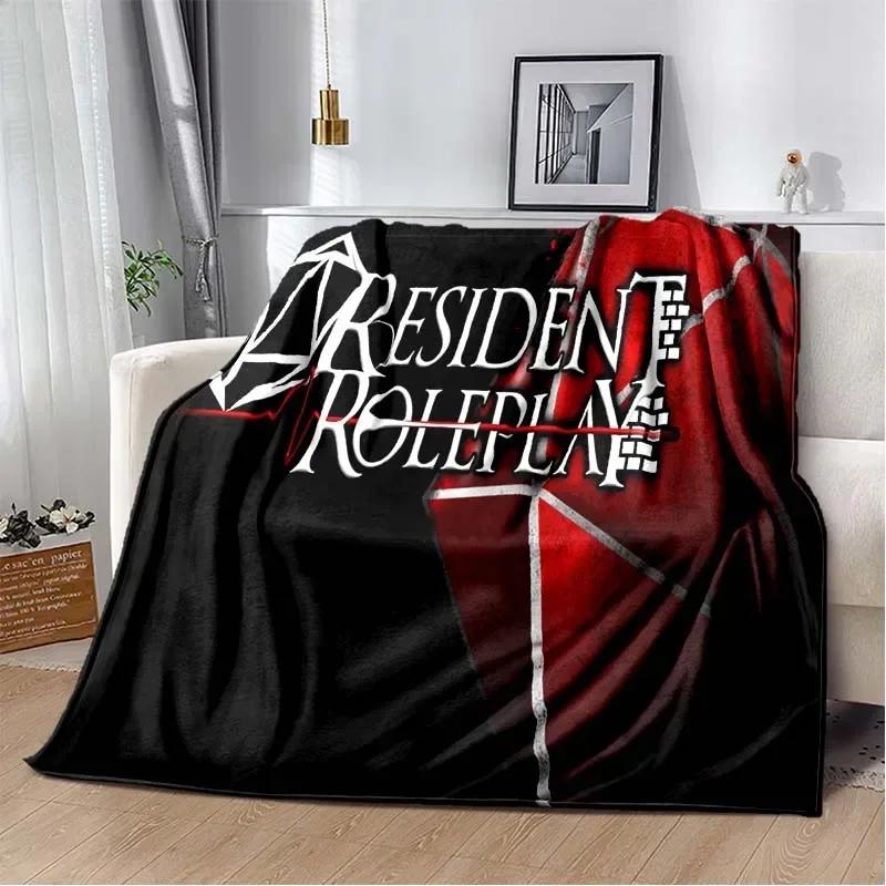 3D R-Resident Evil Gamer Area Blanket,Fashion Soft Cozy Living room Bedroom Sofa Bed Travel Blanket Child Birthday Gift