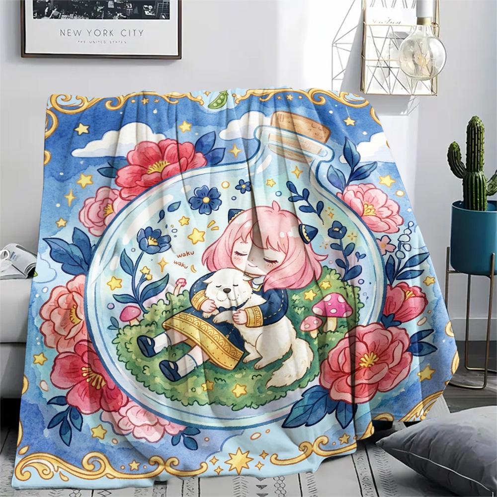 

Anya Forger Print Flannel Blanket, Ultra Soft High Quality All Seasons Warm Throw, Home Decor Cozy Blanket, Perfect Christmas Gift 80cm x 120cm
