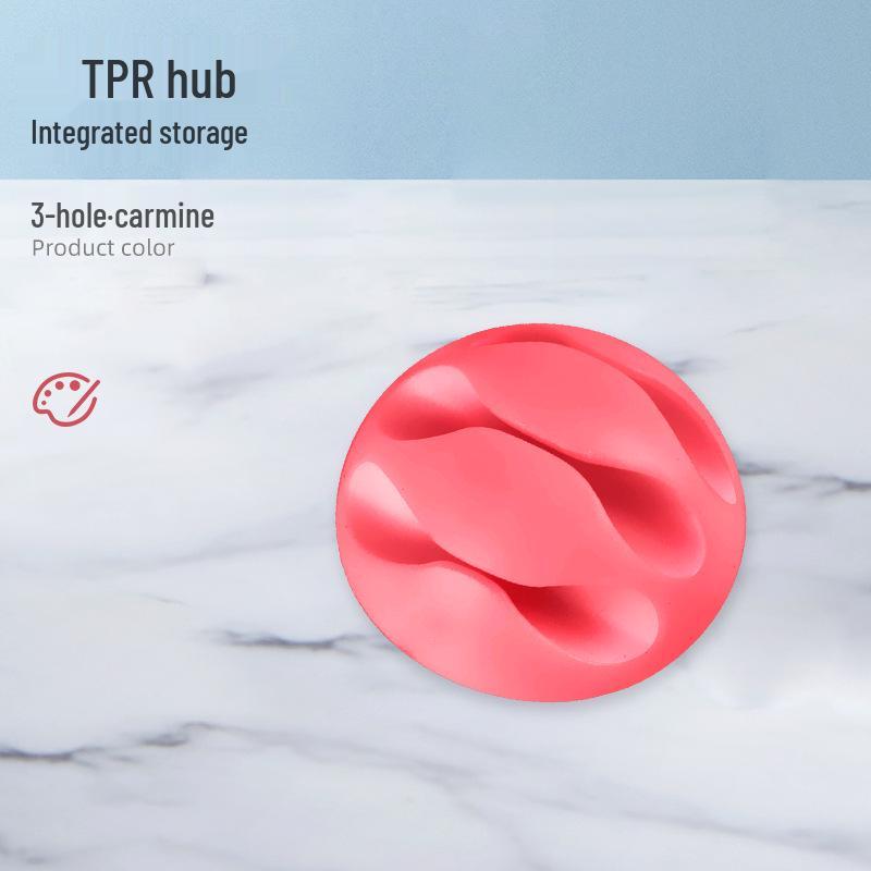 Multi-Hole Self-Adhesive Cable Organizer and Power Cord Holder